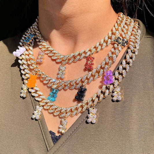 "Gummy Bear Queen" -  Zircon Statement Necklace