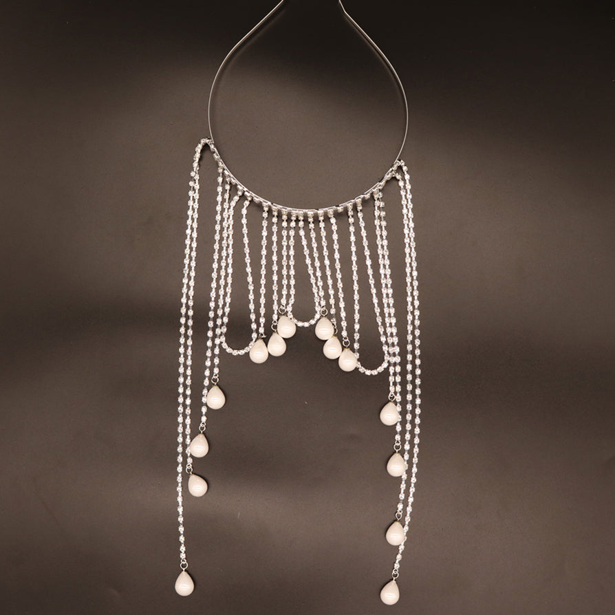 Exaggerated Full Bore Long Tassel Hair Chain