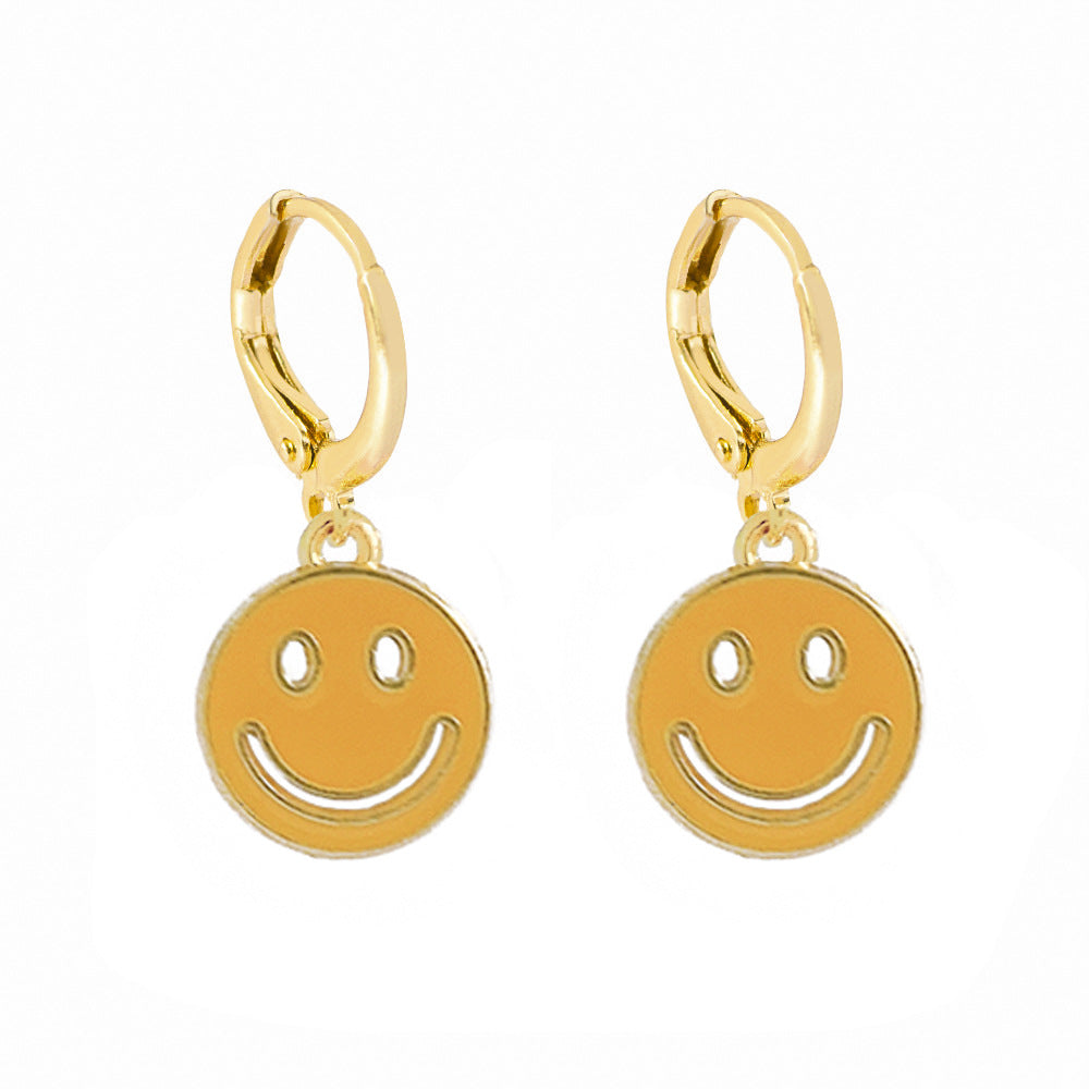 Hollow Smiley Face Earrings
