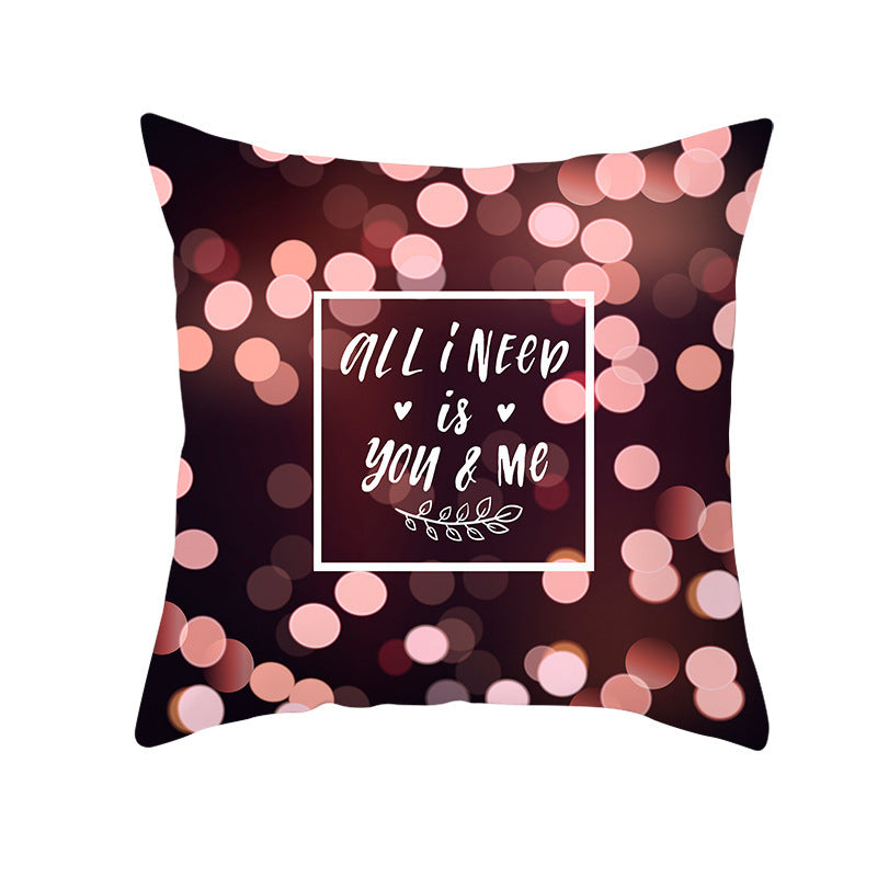Valentine's Day Graphic Print Pillowcase