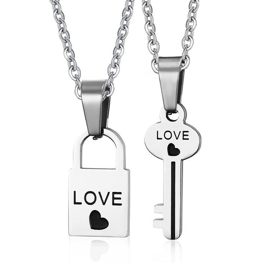 "Locked in Love" -  Lock and Key Necklace for Couples