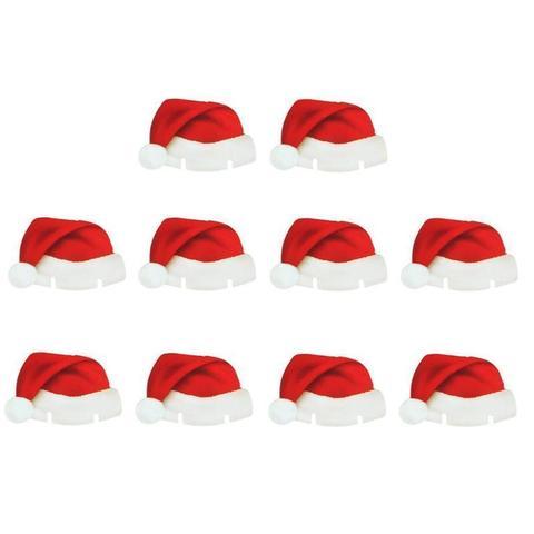 DIY Christmas Hat Wine and Champagne Glass Topper Decoration