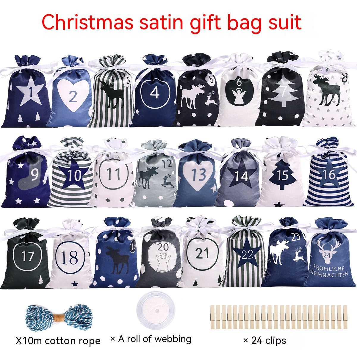 Christmas Adventure Calendar Gift Bag Set