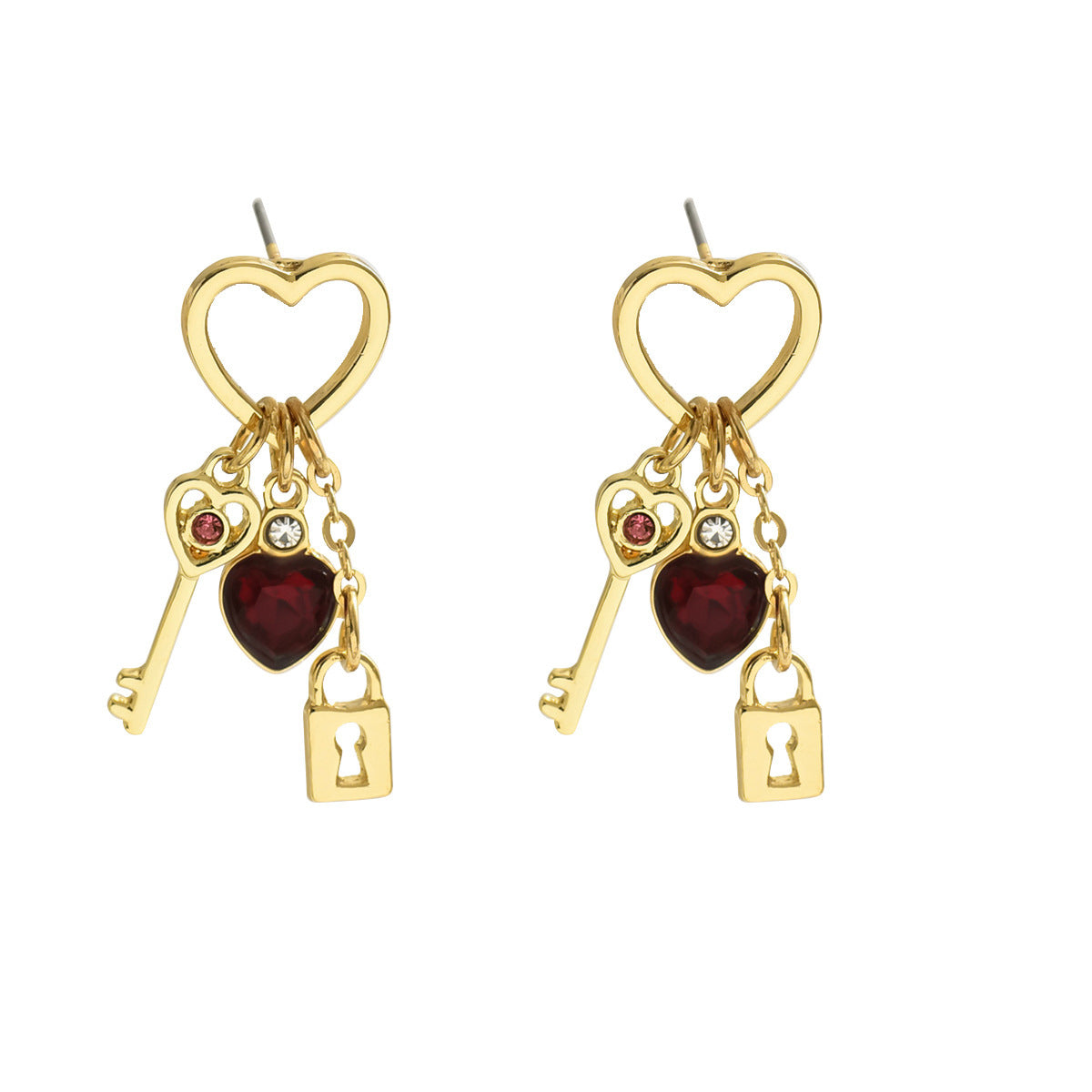 "Lock and Key"- Valentine's Day Earrings