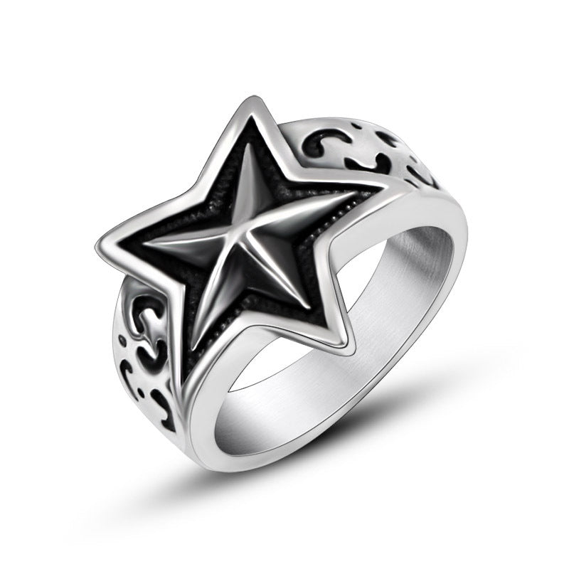 Leopard Star Titanium Steel Ring