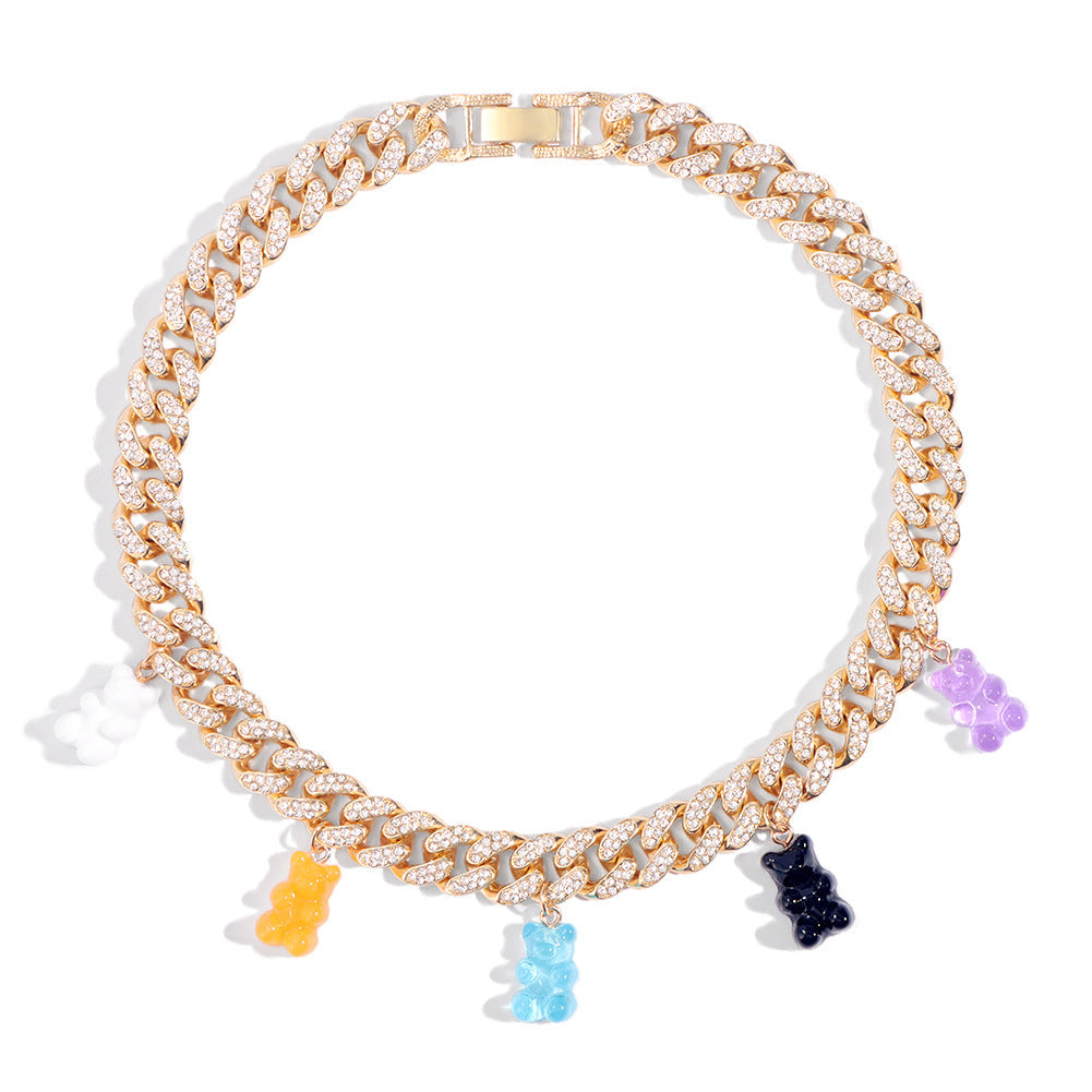 "Gummy Bear Queen" -  Zircon Statement Necklace