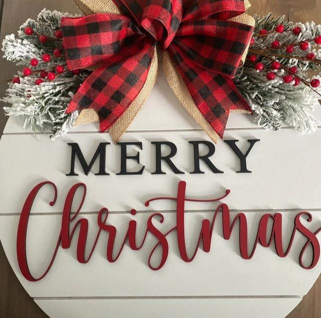 Wooden Christmas Doorplate Decorations