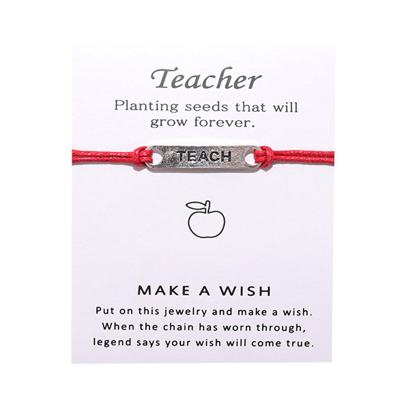 Teach Wish Card and Bracelet