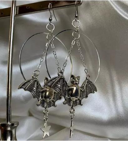 Big Bat Dangle Earrings