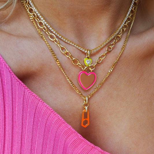 "Minimal Effort" - Colorful Beccarite Tennis Necklace