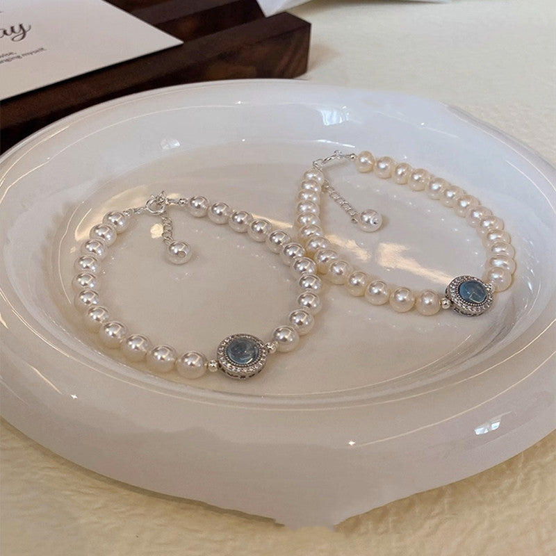 "Under the Sea" - Aquamarine Pearl Bracelet
