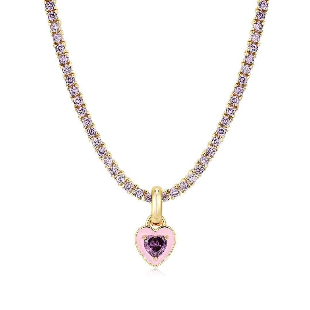 "Minimal Effort" - Colorful Beccarite Tennis Necklace