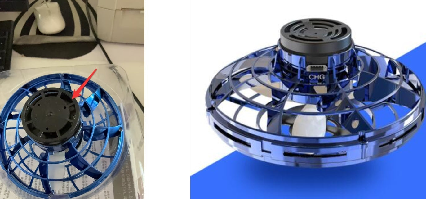 Flying Rotating Gyro Aircraft Induction Drone