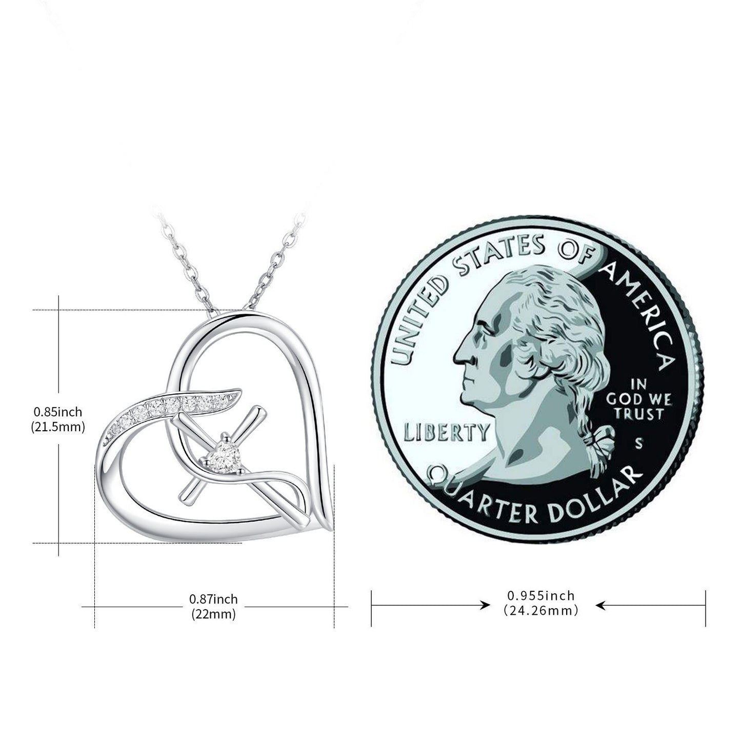 Sterling Silver Cross Infinity Hope Pendant Necklace