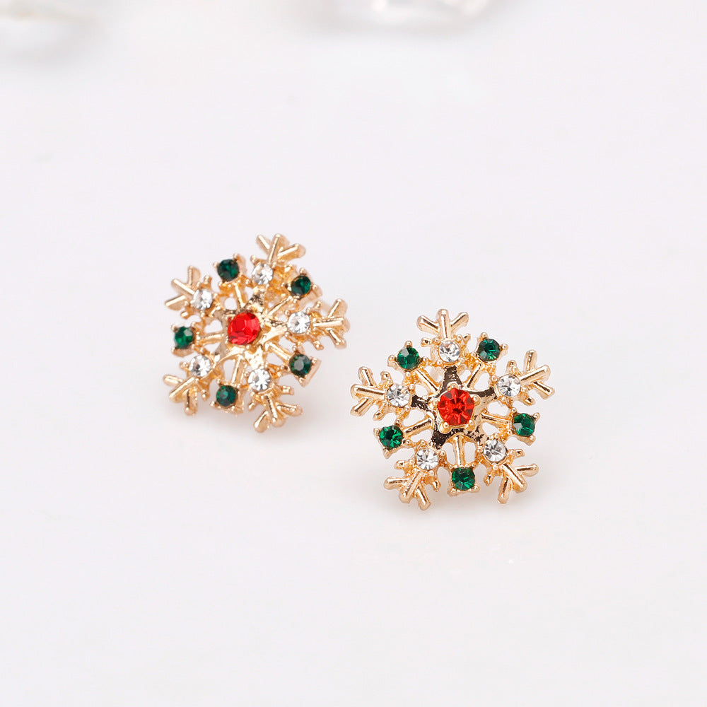 "Dazzling Snowflake" - Alloy Earrings