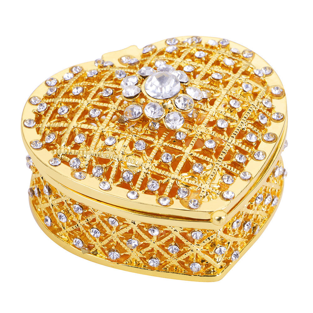 Metal Craft Heart-shaped Jewelry Box
