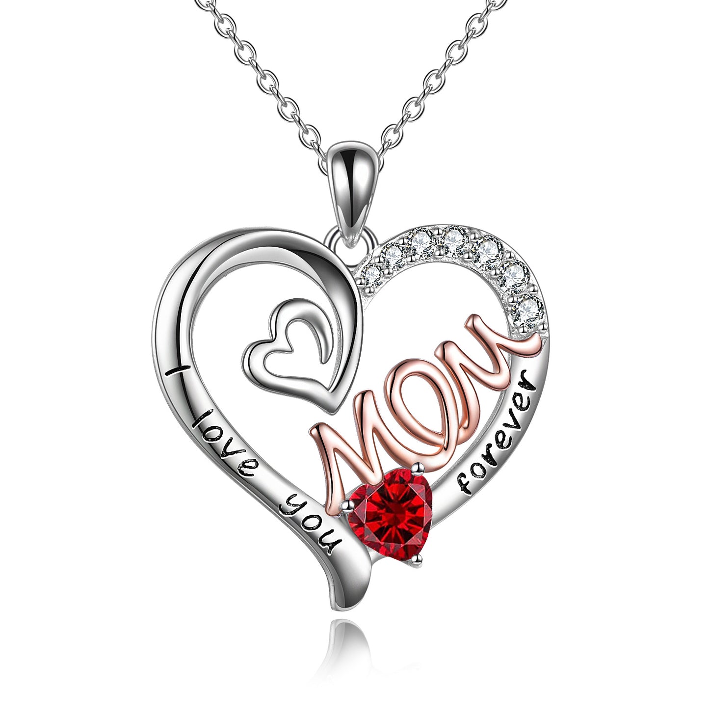 "I Love You Forever Mom" - Sterling Silver Necklace