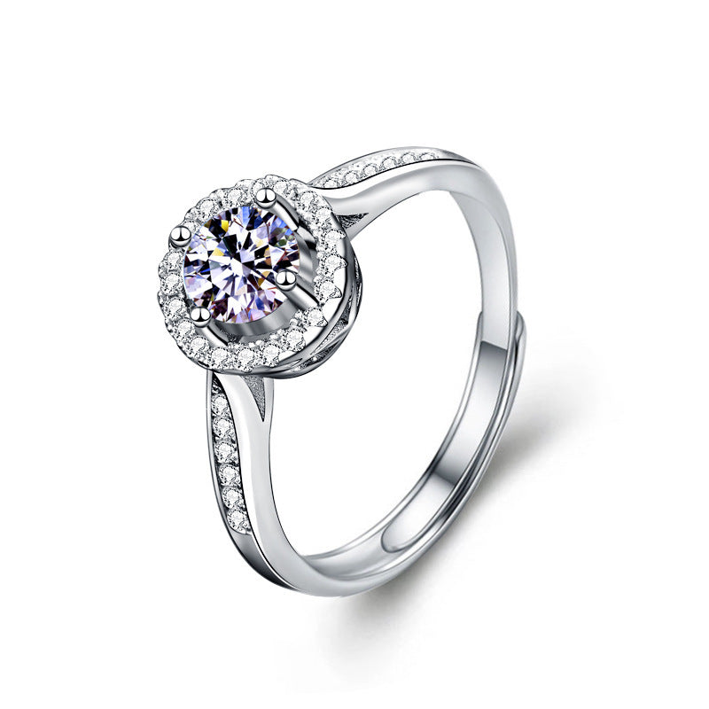 "My Everything" - Round Moissanite Princess Wedding Ring