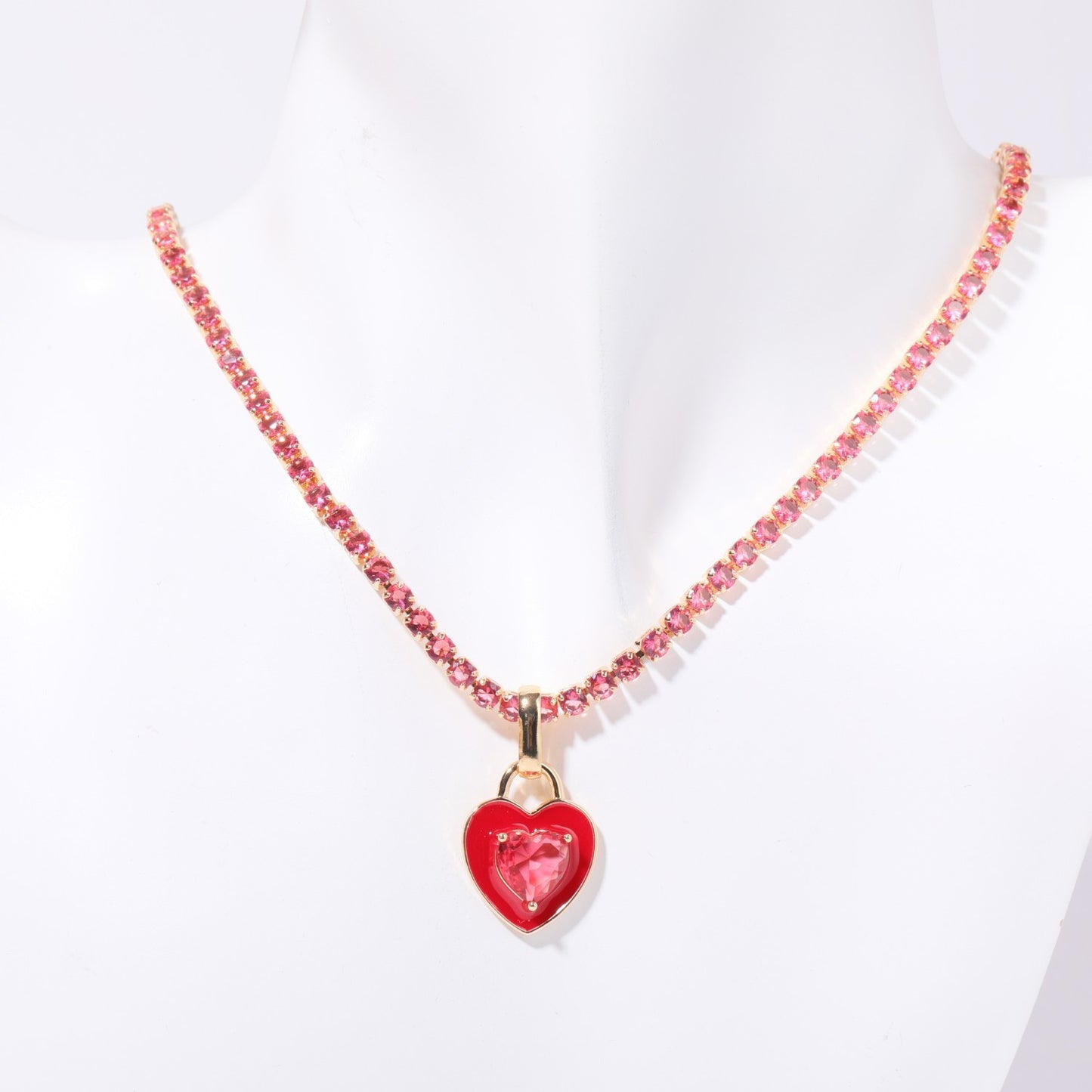 "Minimal Effort" - Colorful Beccarite Tennis Necklace