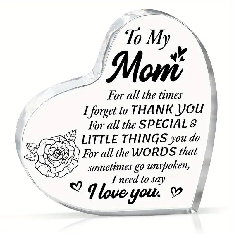 Acrylic Heart-shaped Decoration Crystal Plaques