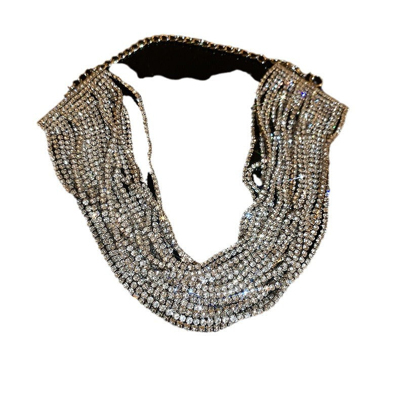 "Own the Night" - Multi-layer Rhinestone Necklace