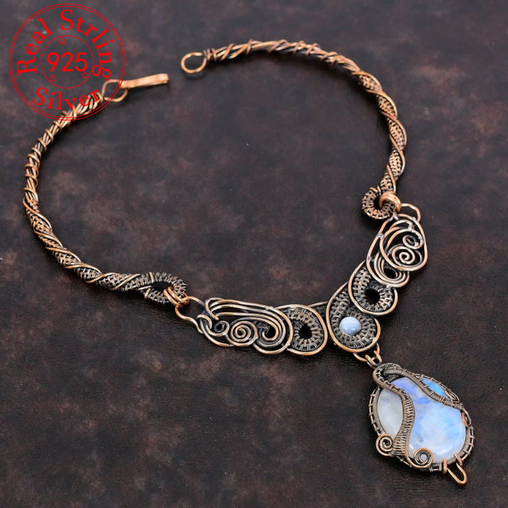"Old Moon" - Vintage Moonstone Necklace
