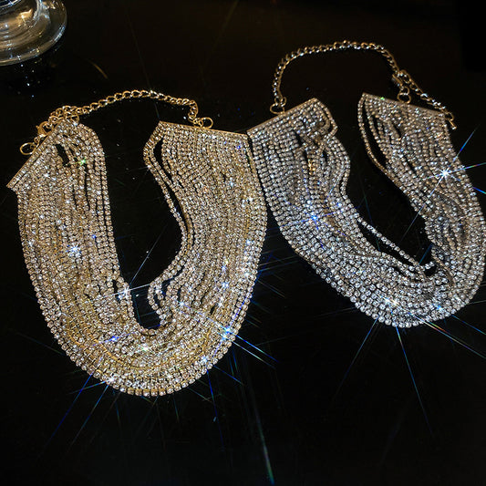 "Own the Night" - Multi-layer Rhinestone Necklace