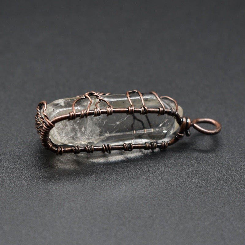 "Tree of Radiance" - Crystal Pillar Tree Of Life Pendant Necklace