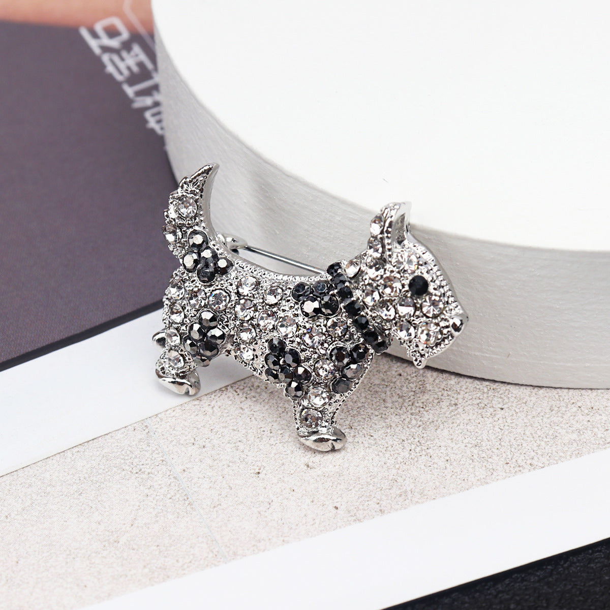 "Puppy Love" - Diamond Brooch