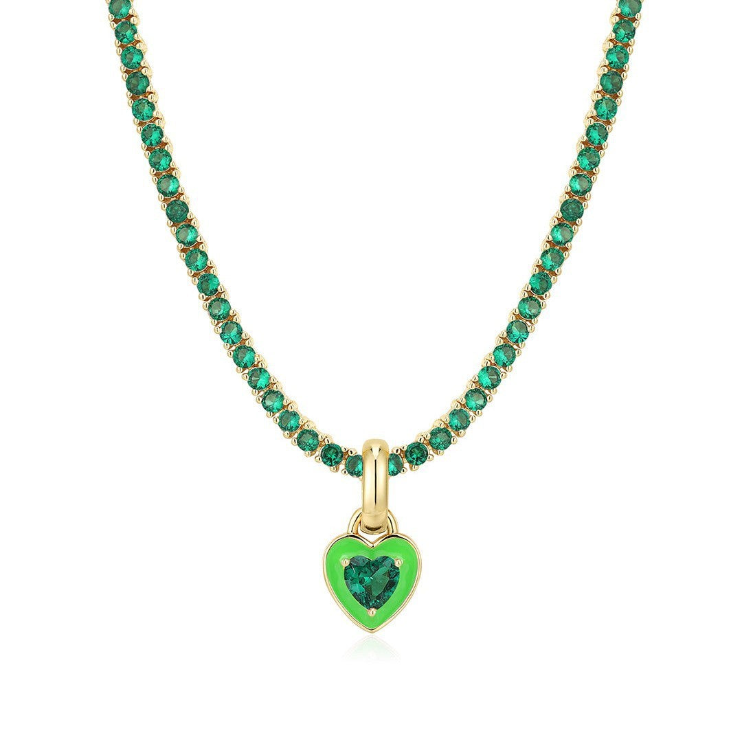 "Minimal Effort" - Colorful Beccarite Tennis Necklace