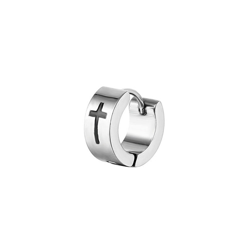 Stainless Steel Cross Stud Earrings