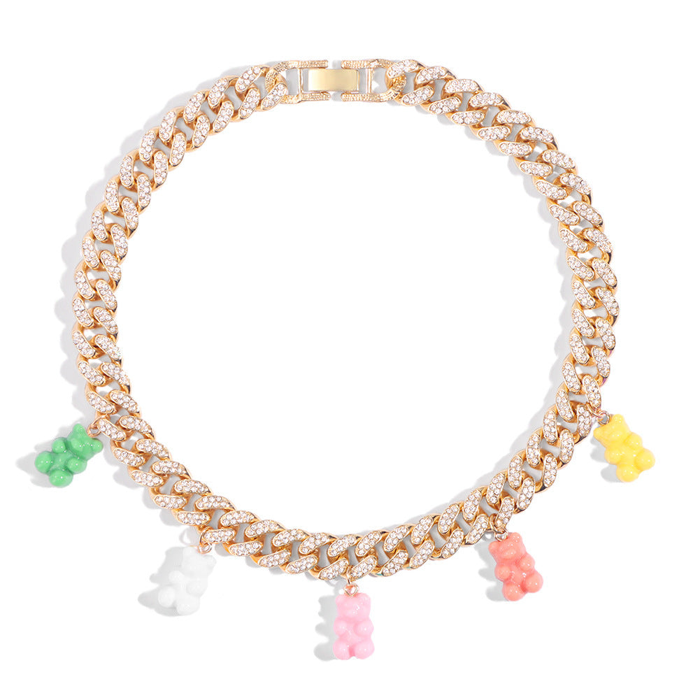 "Gummy Bear Queen" -  Zircon Statement Necklace
