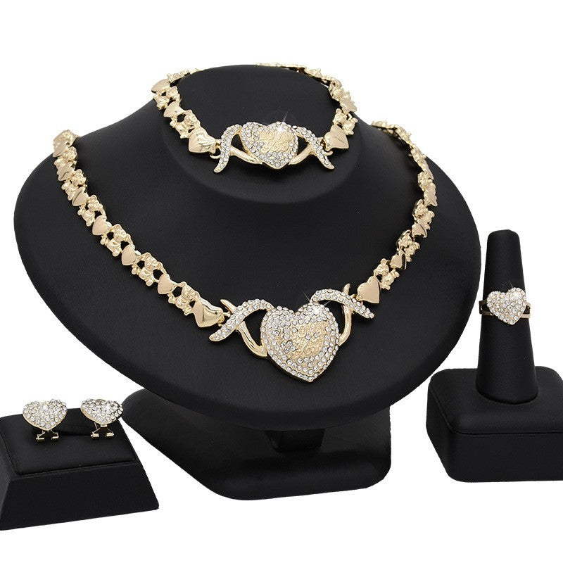 "Golden Hearted" - 18K Gold Heart-shaped Jewelry Set