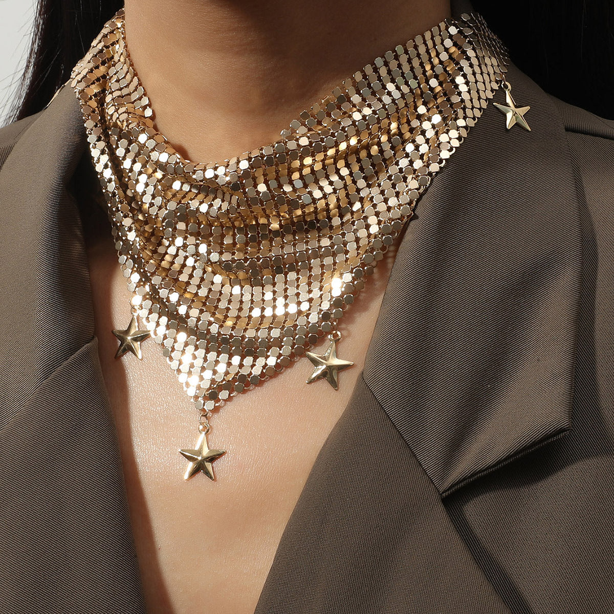 "Five-pointed Star" - Retro Binder Necklace