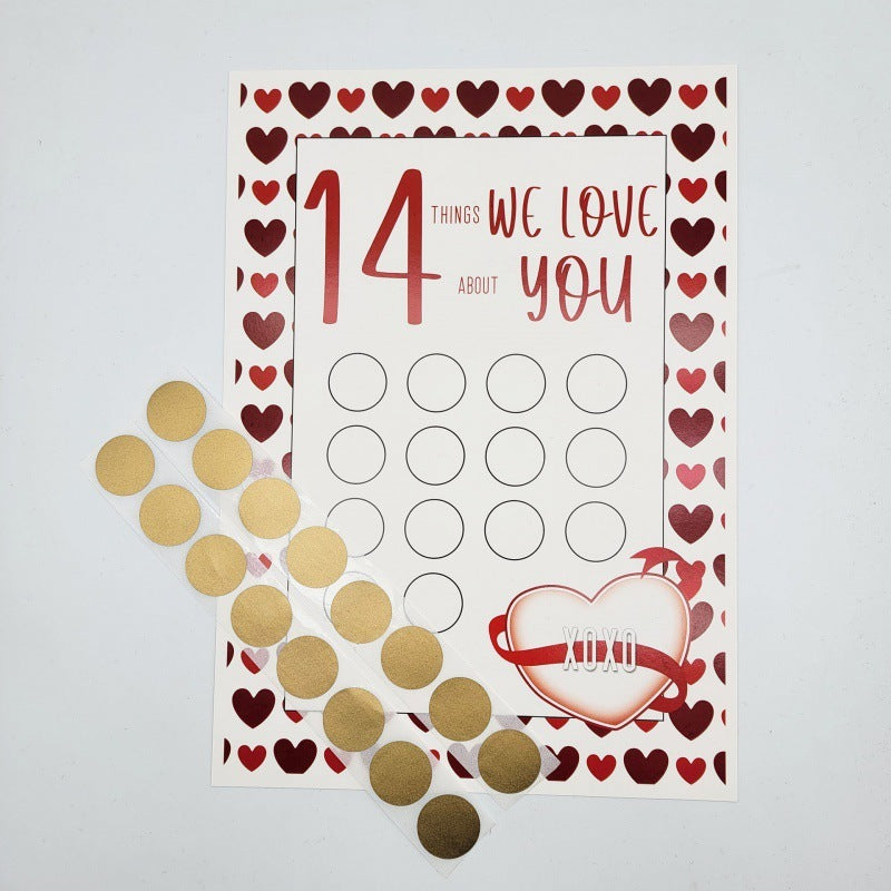 14 Things Valentine's Day Scratch-off