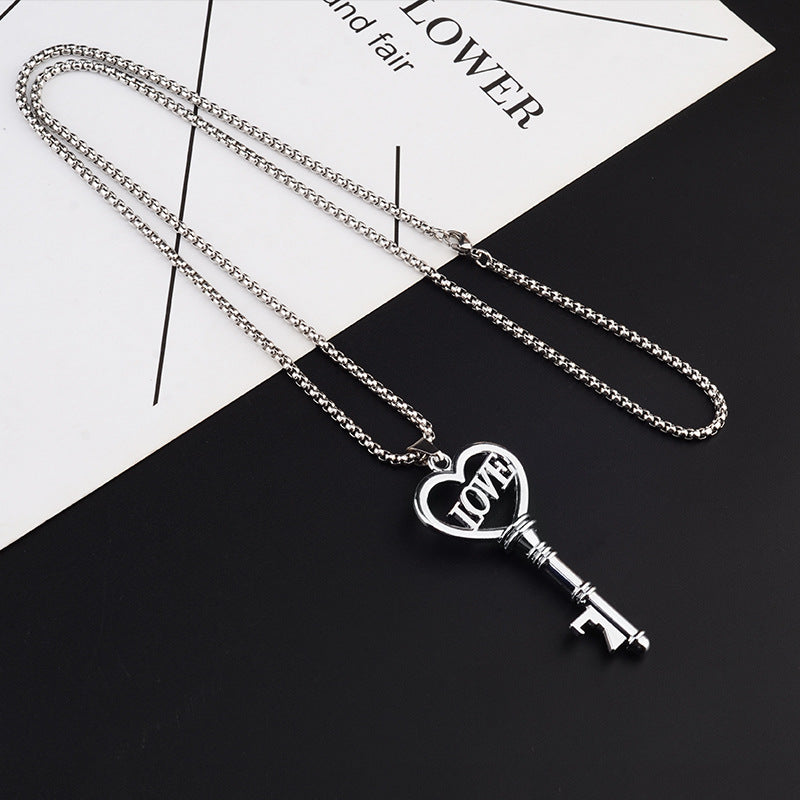 "Sweetheart Key" - Stainless Steel Necklace