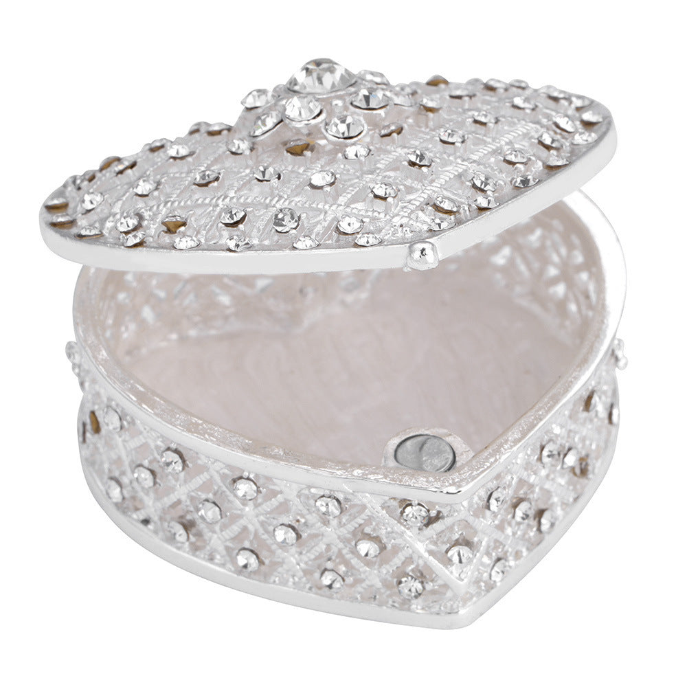 Metal Craft Heart-shaped Jewelry Box