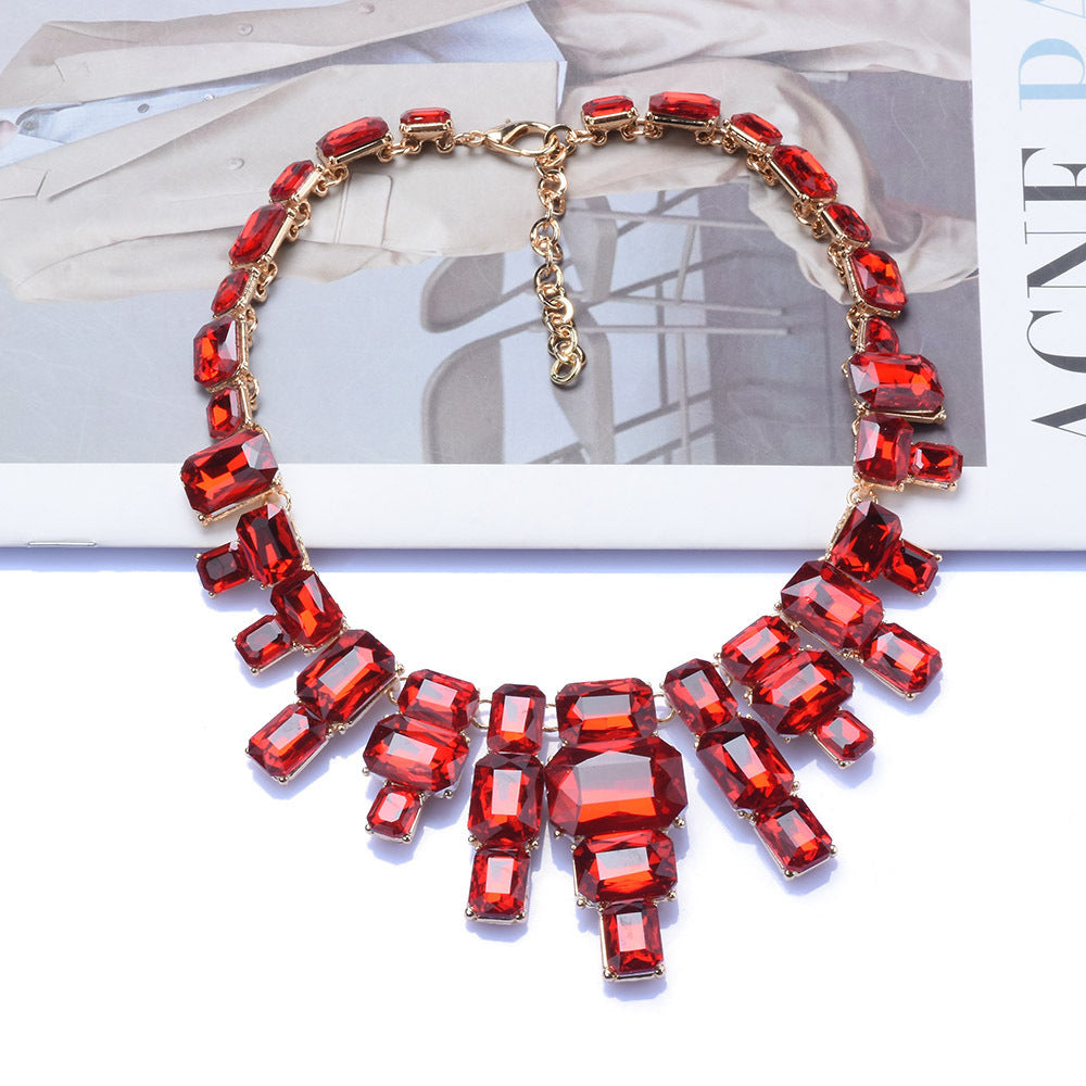 "Luxurious" -  Big Gem Statement Necklace