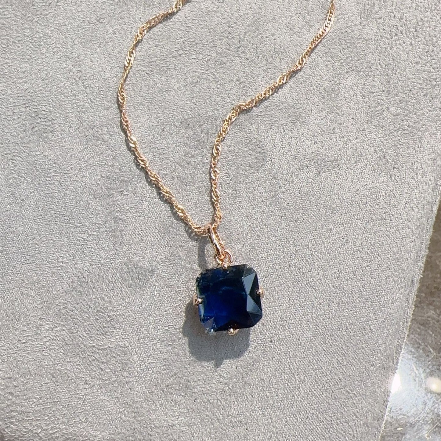 Sapphire Earrings and Necklace Set