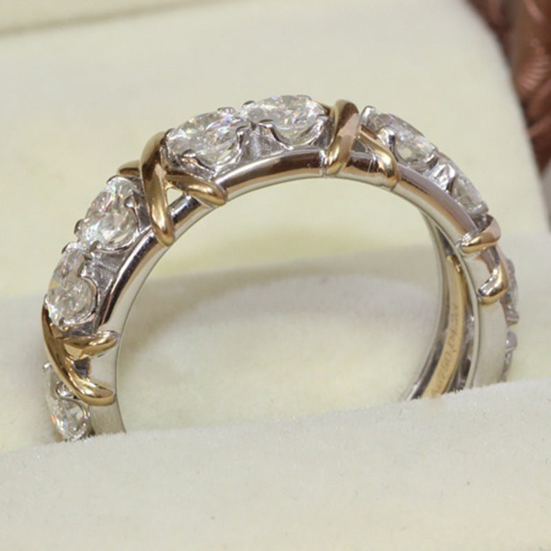 Criss Cross Copper Gold-plated Ring