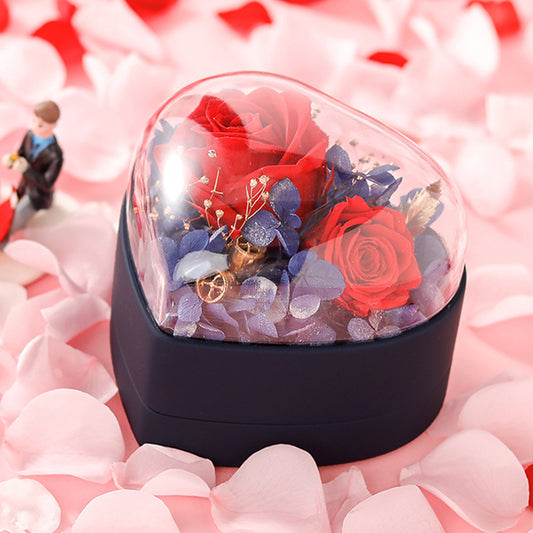 "Flowers from the Heart" - Preserved  Flower Jewelry Box