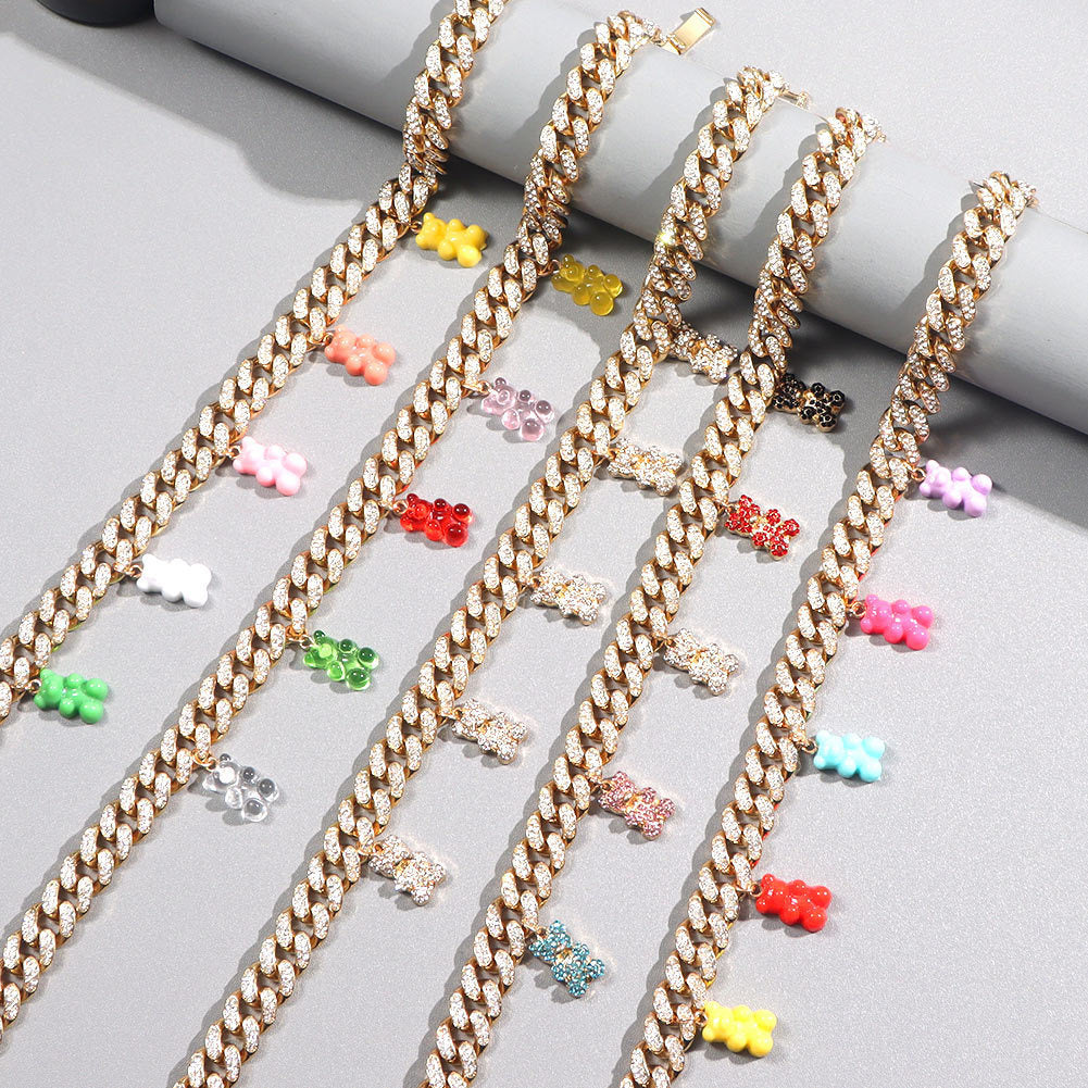 "Gummy Bear Queen" -  Zircon Statement Necklace