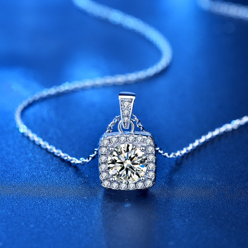 Sterling Silver Moissanite Necklace
