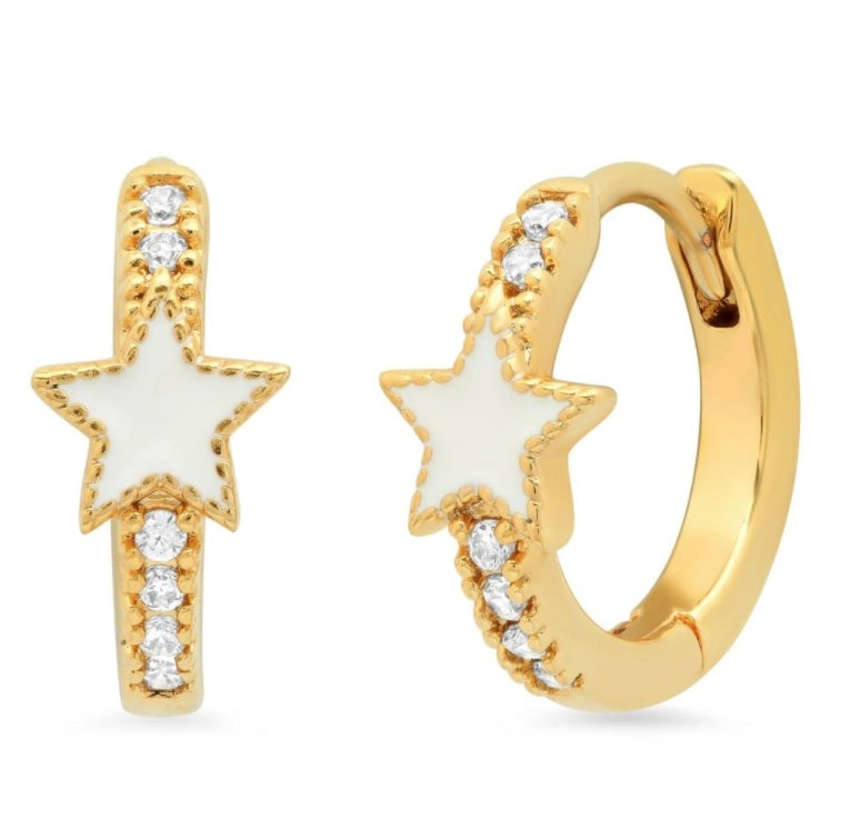 Shining Star Huggie Earrings