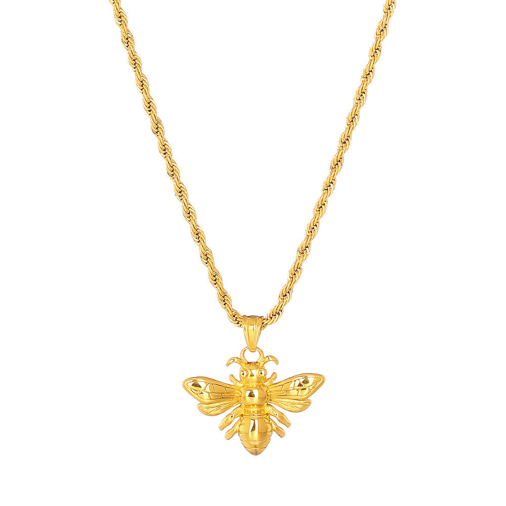 "Bee Beautiful" - Titanium Steel Bee Necklace