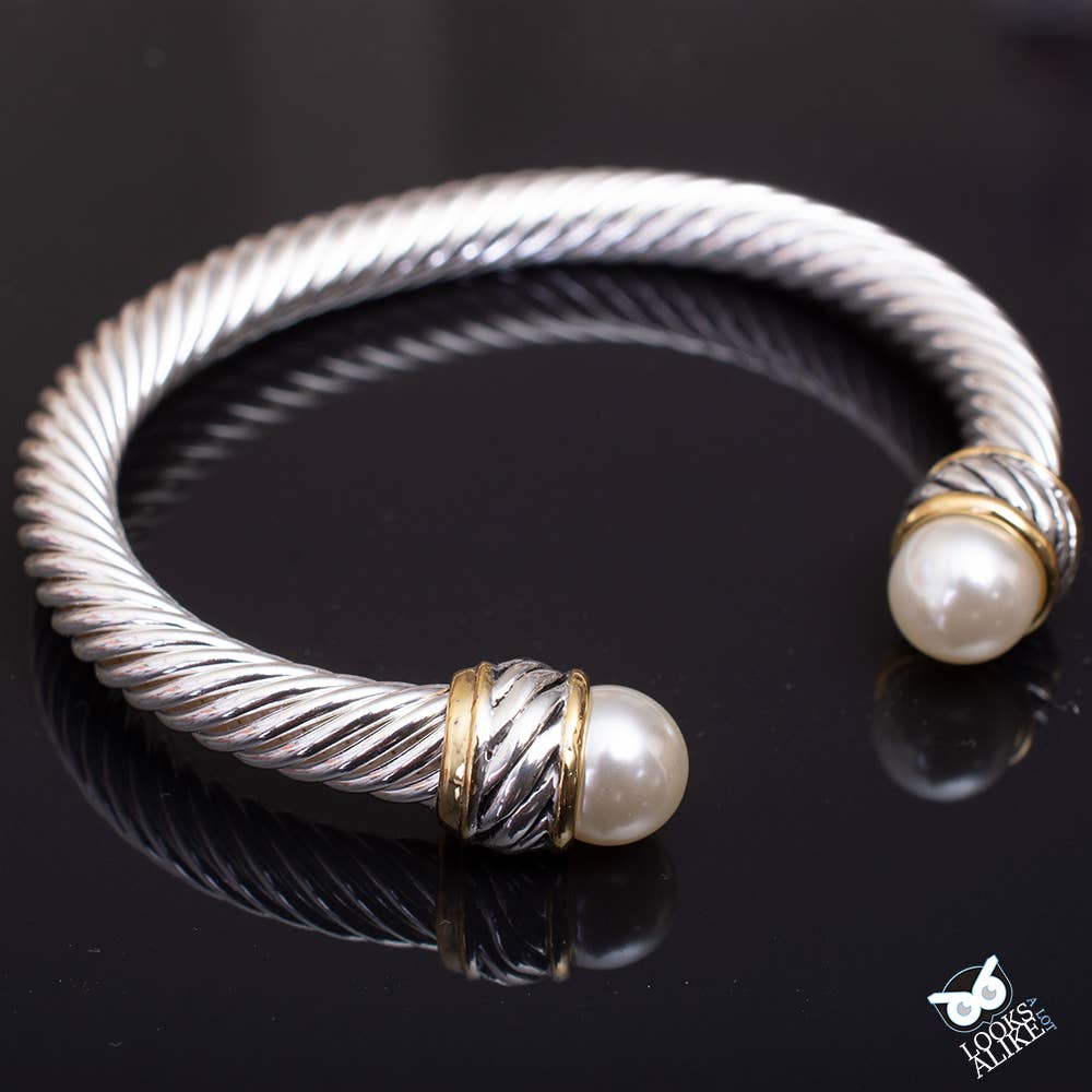 "Yes, Pearl" - Cable Bangle