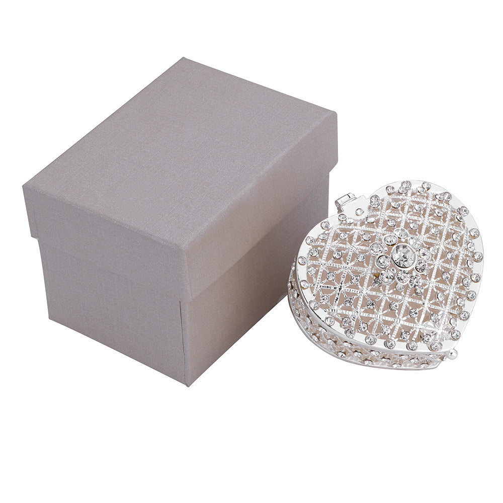Metal Craft Heart-shaped Jewelry Box