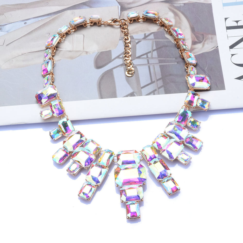 "Luxurious" -  Big Gem Statement Necklace