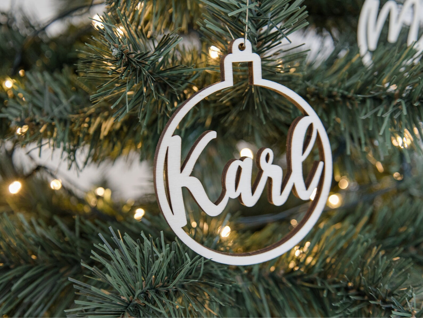 Personalized Wooden Christmas Ornament