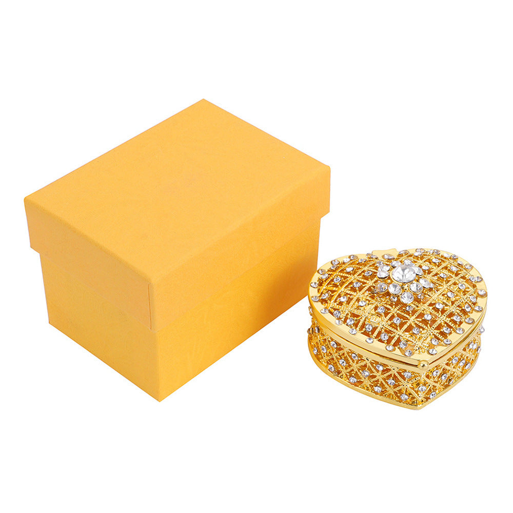 Metal Craft Heart-shaped Jewelry Box